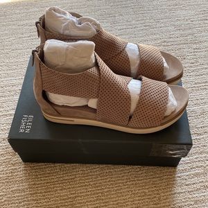 Eileen Fisher Criss Cross Platform Sneaker